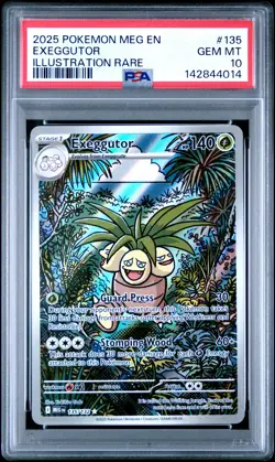 2025 Pokemon Meg En-Mega Evolution #135 Exeggutor Illustration Rare PSA 10 - Image 1