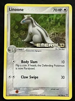 Pokemon Linoone Reverse Holo - EX Emerald - 34/106 LP - Image 1