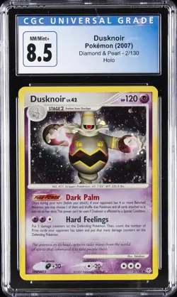 2007 POKEMON DIAMOND & PEARL #2 DUSKNOIR-HOLO CGC 8.5 - Image 1