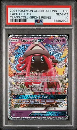 2021 POKEMON CELEBRATIONS CLASSIC COLLECTION #60 TAPU LELE GX PSA 10 - Image 1