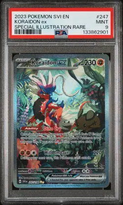 2023 POKEMON SVI EN-SCARLET & VIOLET SPECIAL ILLUSTRATION RARE KORAIDON EX PSA 9 - Image 1