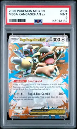 2025 POKEMON MEG EN-MEGA EVOLUTION #104 MEGA KANGASKHAN EX PSA 9 - Image 1