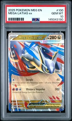 2025 POKEMON MEG EN-MEGA EVOLUTION #100 MEGA LATIAS EX PSA 10 - Image 1