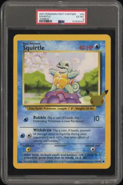 2021 POKEMON FIRST PARTNER JUMBOS #63 SQUIRTLE PSA 6 - Image 1