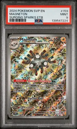 2024 POKEMON SVP EN-SV BLACK STAR PROMO #159 MAGNETON PSA 9 - Image 1
