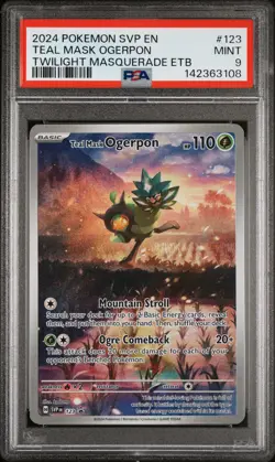 2024 POKEMON SVP EN-SV BLACK STAR PROMO #123 TEAL MASK OGERPON PSA 9 - Image 1