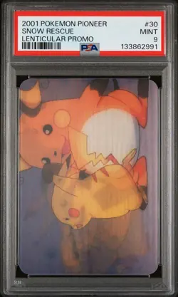 2001 POKEMON PIONEER LENTICULAR PROMO #30 SNOW RESCUE PSA 9 - Image 1