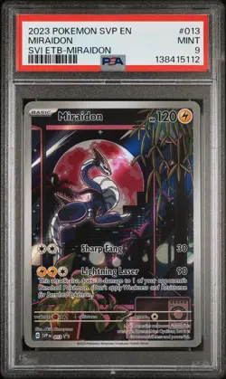 2023 POKEMON SVP EN-SV BLACK STAR PROMO #013 MIRAIDON PSA 9 - Image 1