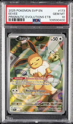 2025 POKEMON SVP EN-SV BLACK STAR PROMO #173 EEVEE PSA 10 - Image 1