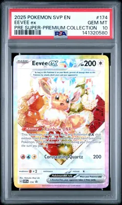 2025 POKEMON SVP EN-SV BLACK STAR PROMO #174 EEVEE EX PSA 10 - Image 1