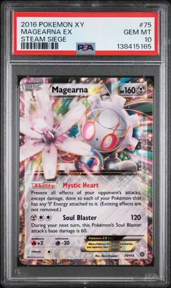 2016 POKEMON XY STEAM SIEGE #75 MAGEARNA EX PSA 10 - Image 1