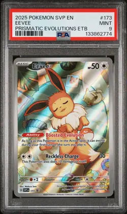 2025 POKEMON SVP EN-SV BLACK STAR PROMO #173 EEVEE PSA 9 - Image 1