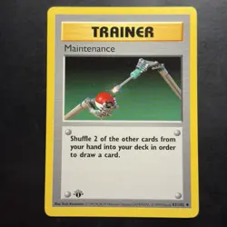 Pokemon Vintage First Edition MAINTENANCE 83/102 SHADOWLESS Base Set- Wotc 1999 - Image 1