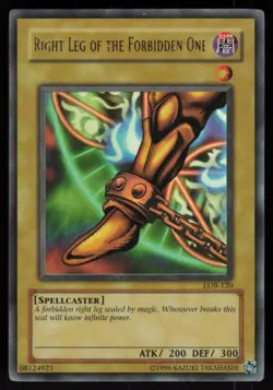 Right Leg of the Forbidden One LOB-120 Ultra Rare Yu-Gi-Oh - Image 1