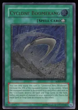 Cyclone Boomerang (UTR) SOI-EN042 Ultimate Rare Yu-Gi-Oh - Image 1