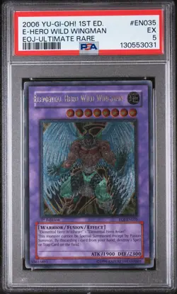 2006 YU-GI-OH! EOJ-ENEMY OF JUSTICE #EN035 ELEMENTAL HERO WILD WINGMAN PSA 5 - Image 1
