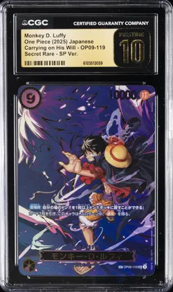 2025 ONE PIECE JPN CARRYING ON HIS WILL SR MONKEY D. LUFFY CGC 10 PRISTINE - Image 1