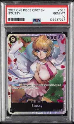 2024 ONE PIECE OP07-500 YEARS IN THE FUTURE #085 STUSSY PSA 10 - Image 1