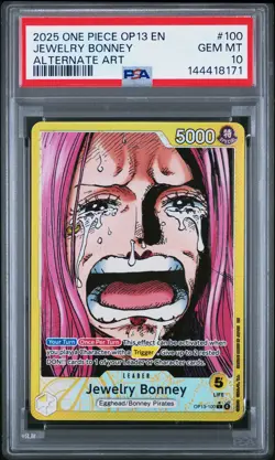 2025 ONE PIECE OP13-CARRYING ON HIS WILL ALTERNATE ART JEWELRY BONNEY PSA 10 - Image 1