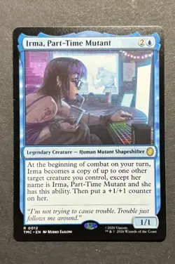 IRMA, PART-TIME MUTANT #12 Blue Rare | Magic The Gathering TMC Card MTG 0012 - Image 1