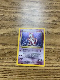 Pokemon Mewtwo 10/102 Holo Base Set Card CGC 7.5 - Image 1