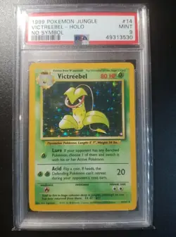 PSA 9 Victreebel Holo No Symbol Jungle Set Pokemon Card - Image 1