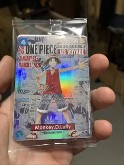 Bandai Namco Monkey.D.Luffy One Piece CCG College Basketball US Voyage Holo Card - Image 2