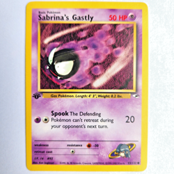 Sabrina's Gastly 93/132 Pokemon TCG Gym Heroes 1st Edition NM Vintage 2000 Card - Image 2