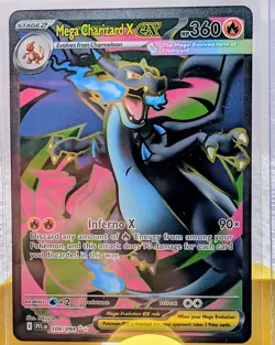 Pokemon TCG Mega Charizard X EX 109/094 Phantasmal Flames NM Card Full Art - Image 1