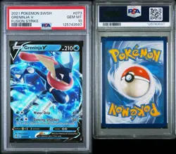 Pokemon TCG Greninja v Fusion Strike Holo Ultra Rare Card 073/264 PSA 10 - Image 2