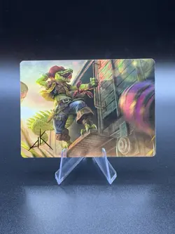 Teenage Mutant Ninja Turtles Art Card, Leatherhead, Iron Gator 43/54 Gold Sign - Image 1