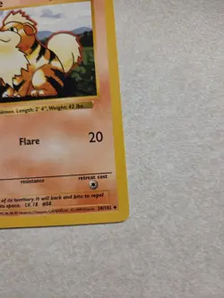 Pokemon Card Growlithe 1st Edition Shadowless 28/102 LP - Image 5