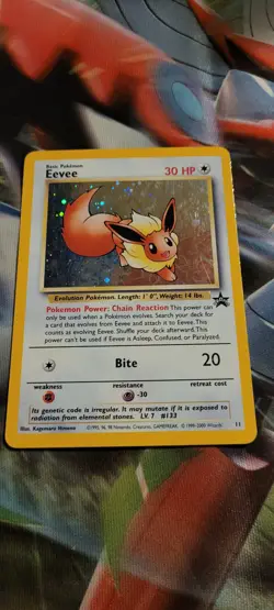 Pokemon TCG - Eevee 11/53 WOTC Black Star Promo Holo Foil Card - Image 1