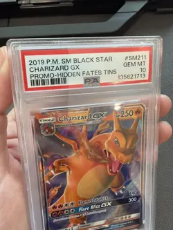 Pokemon PSA 10 Charizard GX Hidden Fates Tin Black Star Promo ~ Art Rare Card 🔥 - Image 5