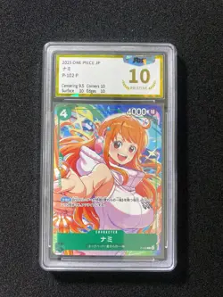 2025 One Piece Japanese Card Game P-102 P Nami Holo PGS 10 Pristine LU57 - Image 1