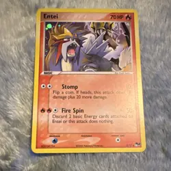 Pokemon Entei POP Series 2 Holo Rare Basic 70HP 001/017 2006 English Card - Image 1