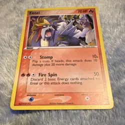 Pokemon Entei POP Series 2 Holo Rare Basic 70HP 001/017 2006 English Card - Image 2