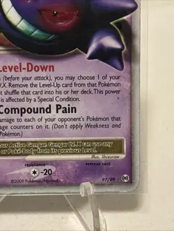 Pokemon Gengar LV.X 97/99 Level Up Rare 140 HP 2009 Trading Card - Image 4