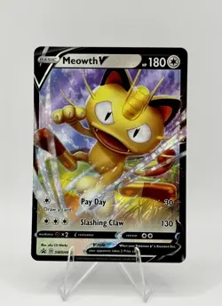 Meowth V - SWSH004 - Pokemon TCG Card - Full Art Holo - Black Star Promo - Image 1