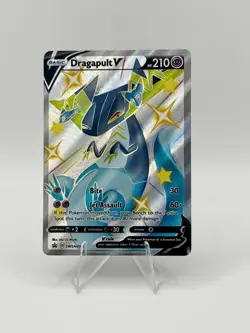 Dragapult V SHINY SWSH096 NM Full Art Promo Rare Pokemon Card - Image 1