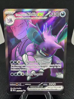 Pokemon TCG Team Rockets Nidoking EX 216/182 Destined Rivals Ultra Rare NM Card - Image 1