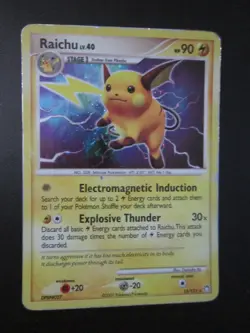 RAICHU HOLO POKEMON CARD 15/123 MYSTERIOUS TREASURES PLAYED GOOD COND - Image 1