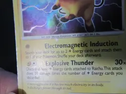 RAICHU HOLO POKEMON CARD 15/123 MYSTERIOUS TREASURES PLAYED GOOD COND - Image 3