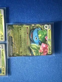 Venusaur ex Stellar Crown+Ivysaur+Bulbasaur 3-card mixed Pokemon lot - PWE - Image 3