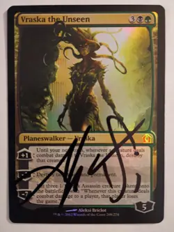 Magic The Gathering - 1x Signed Foil Vraska The Unseen (mtg) Return to Ravnica - Image 1