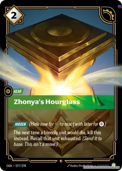 Zhonya's Hourglass [OGN - 077/298] - LP [Foil] TCG Riftbound - Image 1