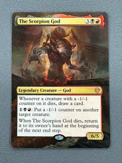 The Scorpion God MTG Lorwyn Eclipsed Commander Hand Painted Extended Altered Art - Image 1