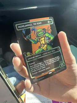 Michelangelo, the Heart (0092) (Borderless) (Surge Foil) Commander: TMNT - Image 3