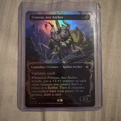 Finneas, Ace Archer (Borderless) (Raised Foil) Bloomburrow Foil - Image 1