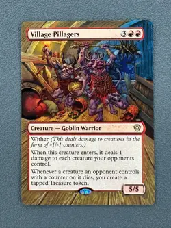 Village Pillagers 14 MTG Lorwyn Eclipsed Commander Hand Painted Full Altered Art - Image 1
